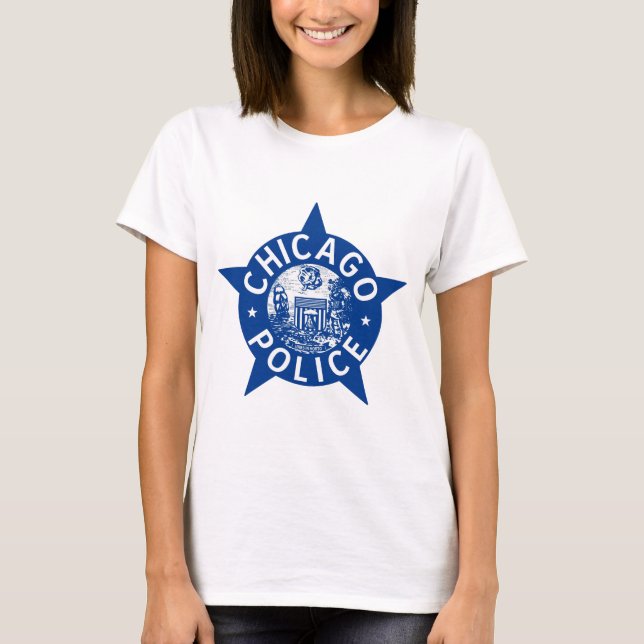 Chicago-Polizei VINTAGER STERN T-Shirt (Vorderseite)