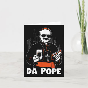 Chicago Pope Leo Xiv Da Pope Funny Meme Karte