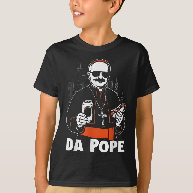 Chicago Pope Leo Xiv Da Pope Funny Meme T-Shirt (Vorderseite)