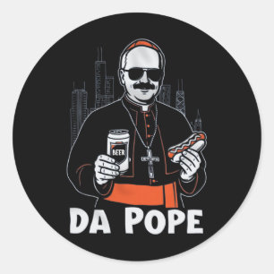 Chicago Pope Leo Xiv da Pope' Runder Aufkleber