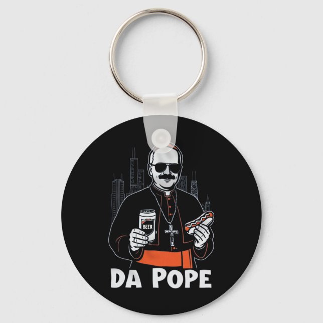 Chicago Pope Leo Xiv da Pope' Schlüsselanhänger (Vorderseite)