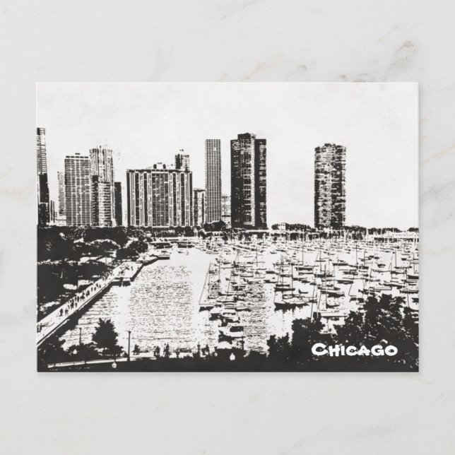 Chicago Postcard Postkarte (Vorderseite)