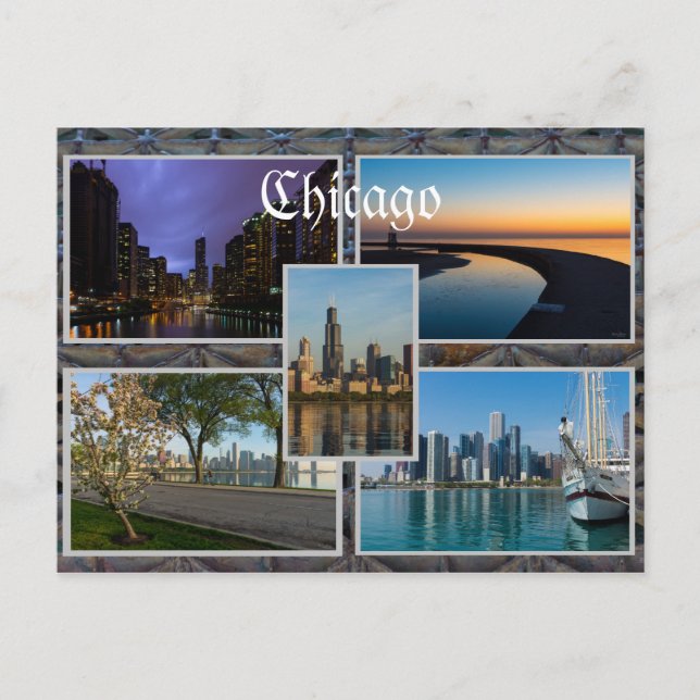 Chicago Postkarte (Vorderseite)