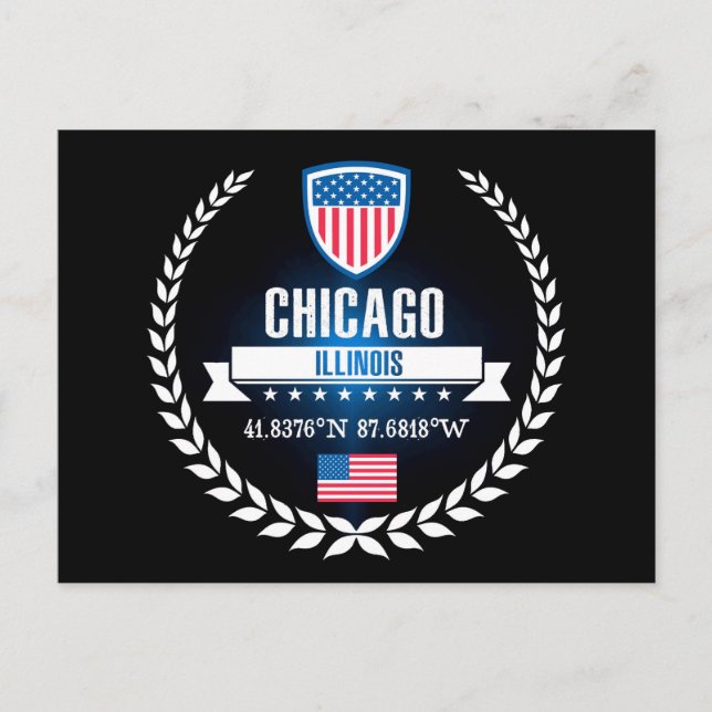 Chicago Postkarte (Vorderseite)