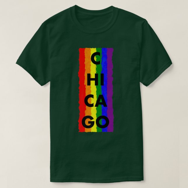 Chicago Pride LGBTQ Premium T - Shirt (Design vorne)