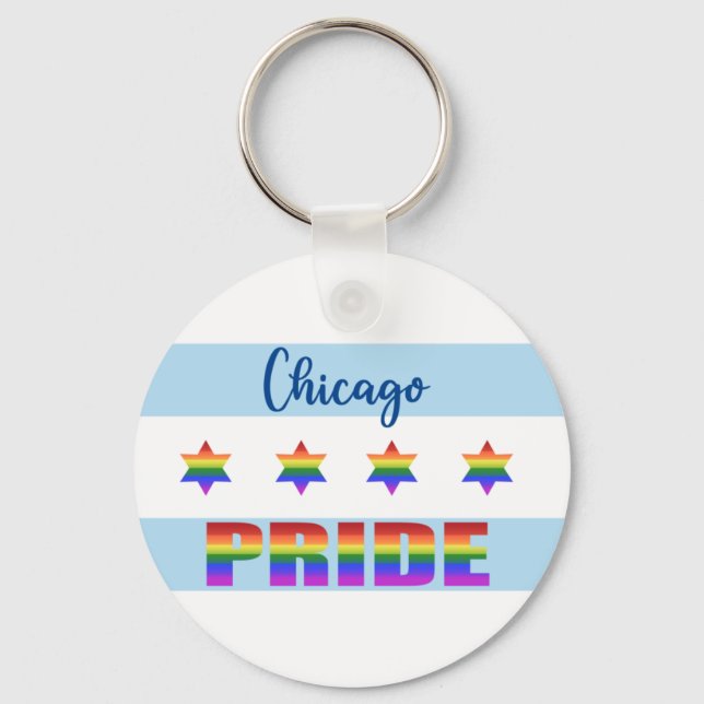 Chicago Pride Schlüsselanhänger (Vorderseite)