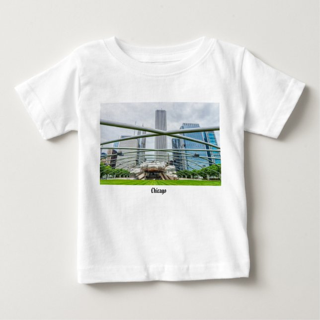 Chicago Pritzker Pavilion Baby T - Shirt (Vorderseite)