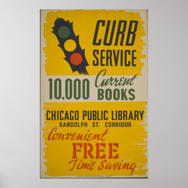Chicago Public Library Curb Service Poster (Vorne)