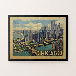 Chicago Puzzle Illinois Vintage Reise