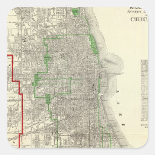 Chicago Quadratischer Aufkleber