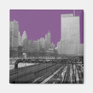 Chicago Rail Yards Loop Railroad Foto der 1960er J Magnet