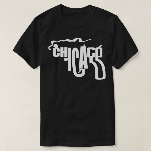 CHICAGO-Rauchen-Gun 90er Jahre Grafik T-Shirt (Design vorne)