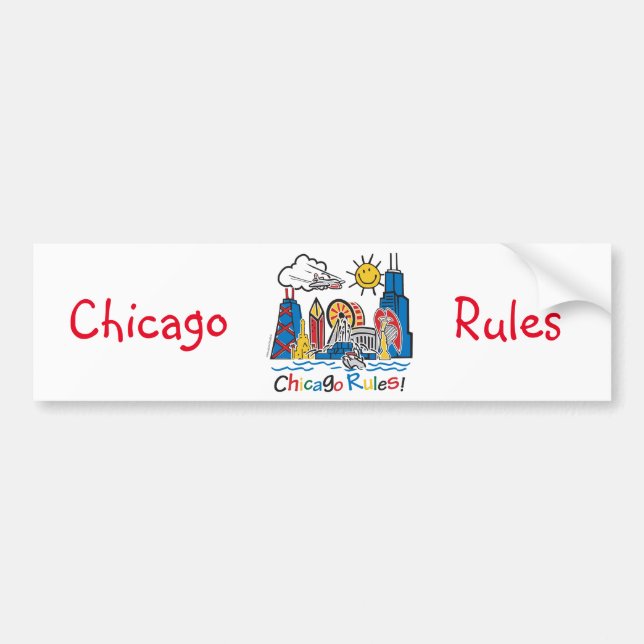 Chicago Regeln Autoaufkleber (Vorne)