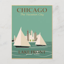 Chicago Reiseplakat Postkarte