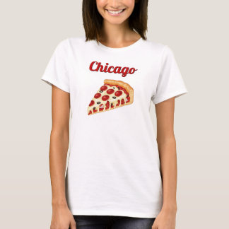 Chicago Retro Deep Dish Pizza T - Shirt