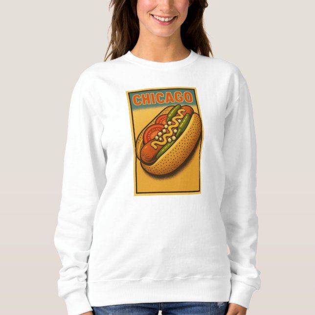 Chicago Retro Hot Dog Sweatshirt (Vorderseite)
