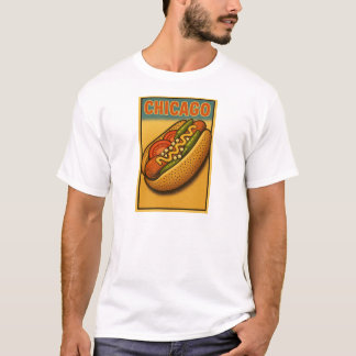 Chicago Retro Hot Dog T - Shirt