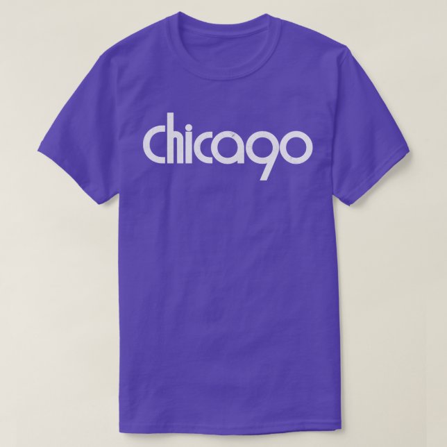 Chicago Retro Style Typografie Design T-Shirt (Design vorne)