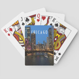 Chicago River bei Nacht Spielkarten