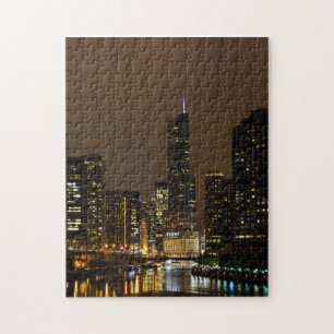 Chicago River Nachtsturm