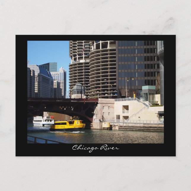 Chicago River Postcard Postkarte (Vorderseite)