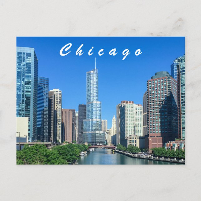 Chicago River Postcard Postkarte (Vorderseite)