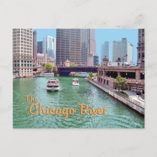 Chicago River Postkarte (Vorderseite)