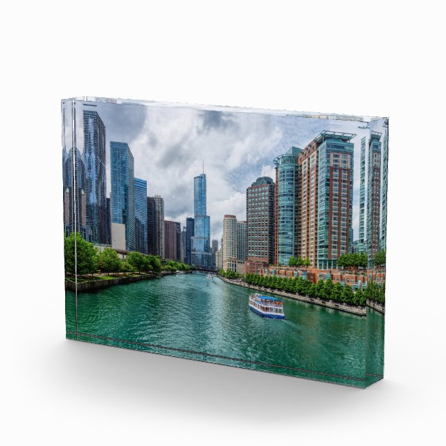 Chicago River und Trump Tower Fotoblock (Rechts)