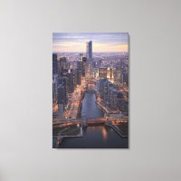 Chicago River und Trump Tower von oben