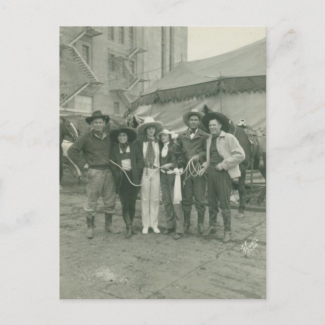 Chicago-Rodeo, 1929. Postkarte (Vorderseite)