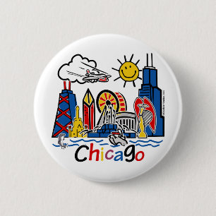 Chicago scherzt Skyline Button