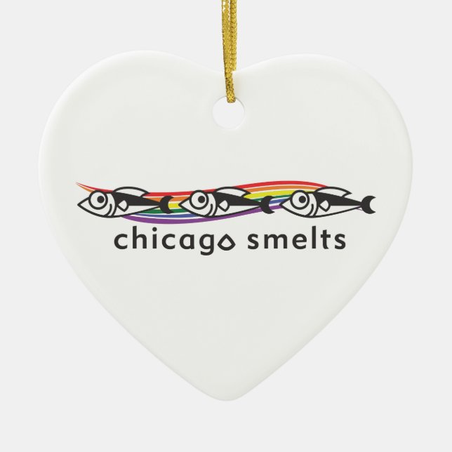 Chicago schmilzt Herzverzierung Keramik Ornament (Vorne)