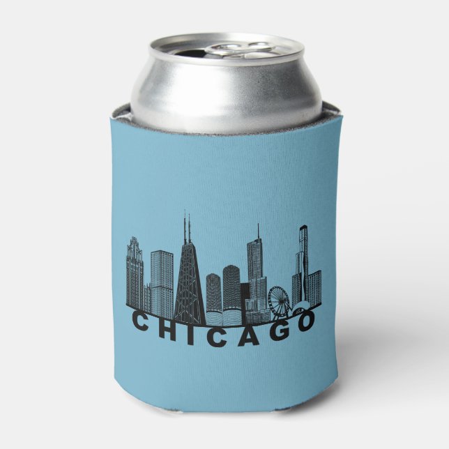 Chicago-Silhouette  Dosenkühler (Kanne Vorderseite)