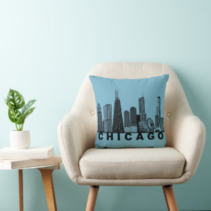 Chicago-Silhouette Kissen