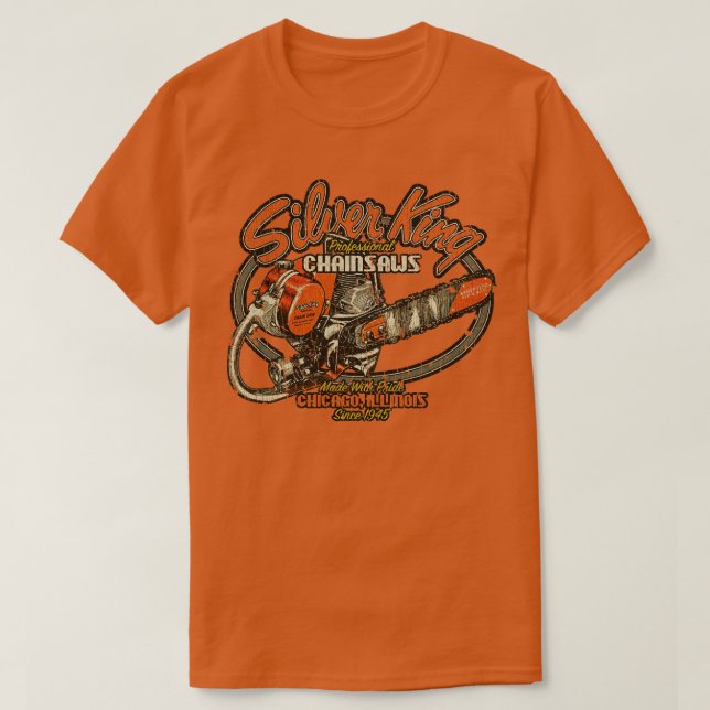 Chicago Silver King Chainsaws 1945 T-Shirt (Design vorne)