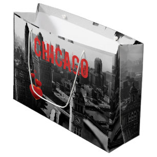 Chicago Skyline1930er Jahre von Above-View-Foto Große Geschenktüte
