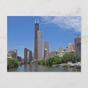 Chicago Skyline 4 Postkarte