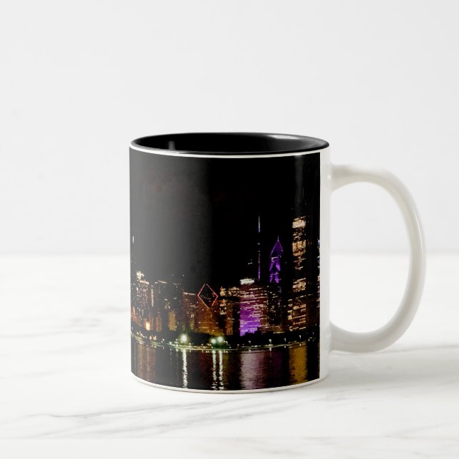 Chicago Skyline à la tasse de café à deux tons de  (Droit)