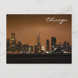 Chicago Skyline as Visible From Lake Michigan Postkarte
