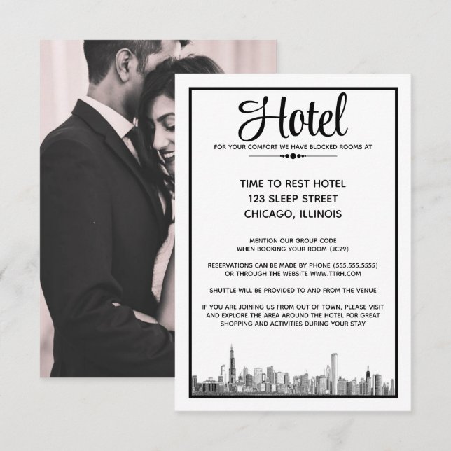 Chicago Skyline Begleitkarte (Vorne/Hinten)