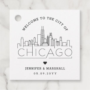 Chicago Skyline Begrüßung Geschenkanhänger