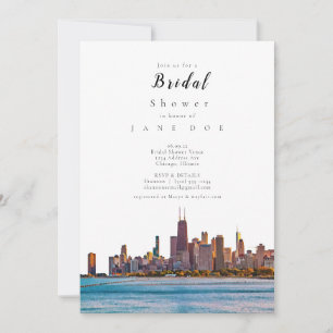 Chicago Skyline Bridal Shower Einladung