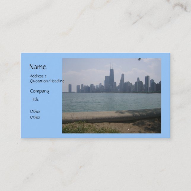 Chicago Skyline Business Card Visitenkarte (Vorderseite)