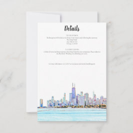 Chicago Skyline Details Card Einladung