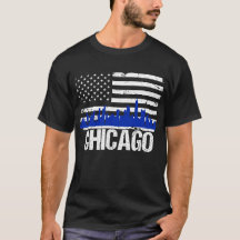 Chicago Skyline Distressed Amerikanische Flagge
