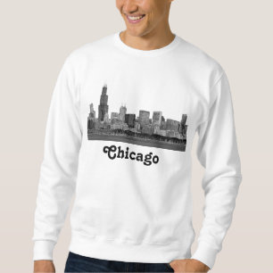Chicago-Skyline geätzt Sweatshirt
