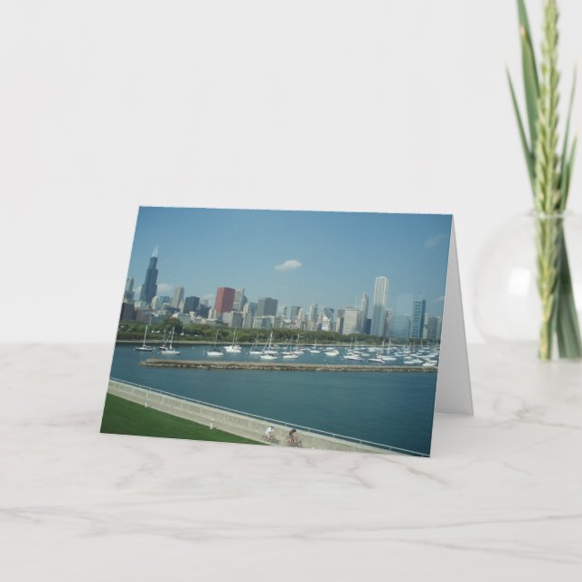 Chicago-Skyline-Gruß-Karte Karte (Vorderseite)