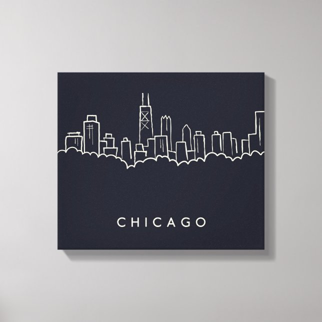 Chicago Skyline Leinwanddruck (Vorderseite)