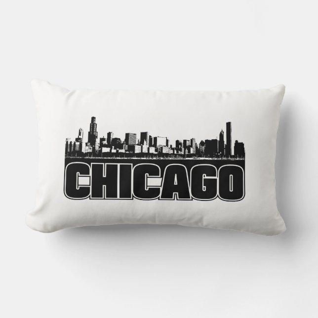 Chicago-Skyline Lendenkissen (Vorderseite)