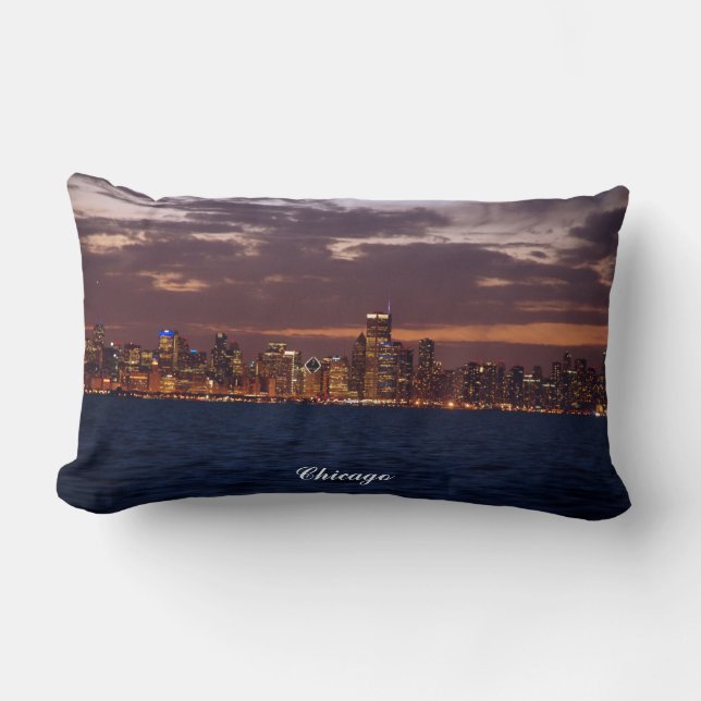 Chicago Skyline lumbar Pillow Lendenkissen (Vorderseite)